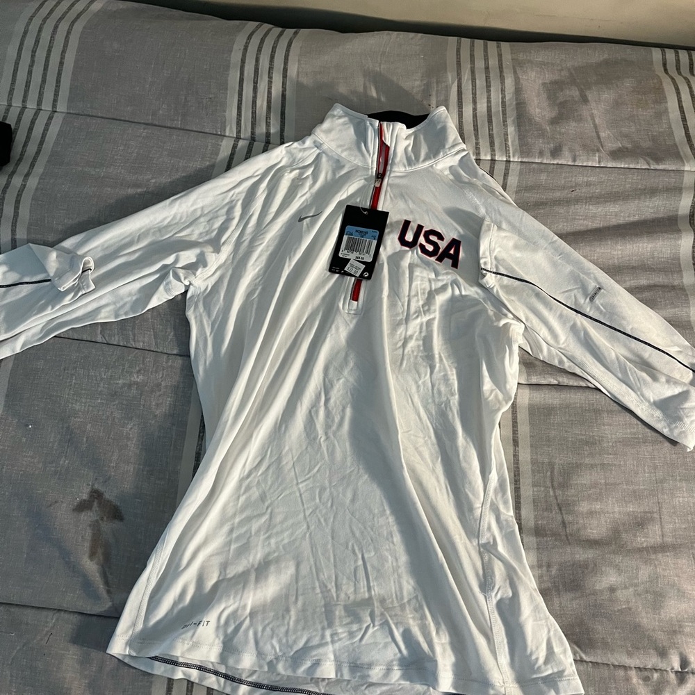Nike USA spandex dri fit jacket